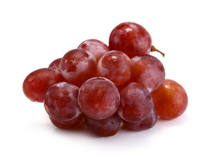 Red grape isolated on white, clipping path included