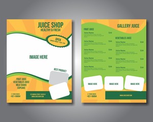 Juice Shop Menu Flyer
