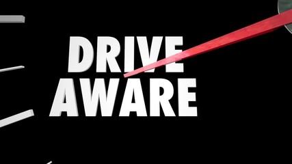 Drive Safe Alert Defensive Speedometer Road Car Transportation Safety