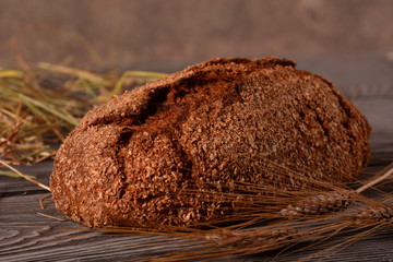 brown bread with a blurred background