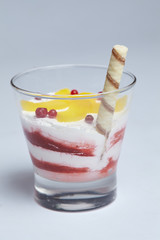 dessert with fruits