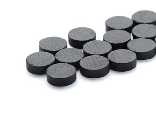 Activated charcoal carbon pills