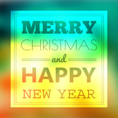 Christmas card with typography design