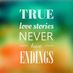 Vector typography on blur background