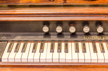 Fototapeta na wymiar Keys on Antique Piano