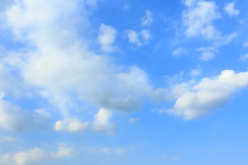 Naklejka na ściany i meble Background. beautiful blue sky with white clouds