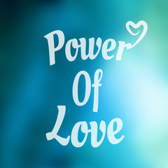 Vector typography on blur background