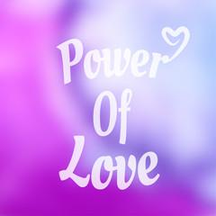 Vector typography on blur background