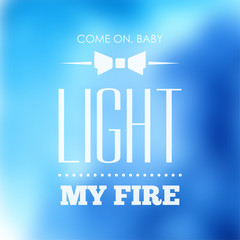 Vector typography on blur background