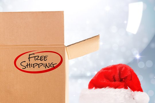 Composite image of free shipping
