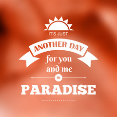 Vector typography on blur background © mara_lingstad