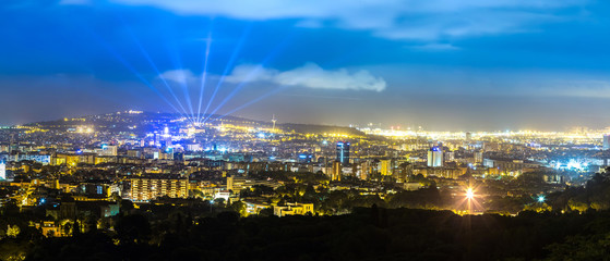 Barcelona in a summer night