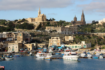 Malte, le port de Victoria à Gozo