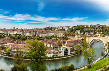 Naklejka premium Panoramic view of Bern