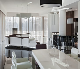 Modern luxury interior in daylight
