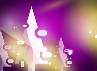 Christmas purple abstract background with white transparent snowflakes