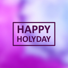 Vector typography on blur background