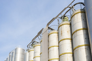 Industrial silos in the chemical industry