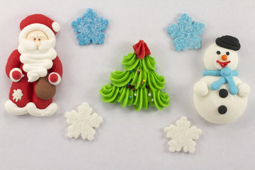 Christmas figurines sweet mastic