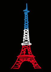 Image result for tour eiffel bleu blanc rouge dessin
