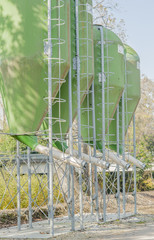 Agricultural green silos.