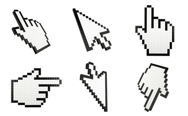 Set icon of mouse cursors, finger and arrow 