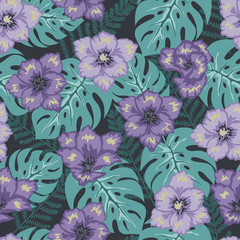 Seamless floral pattern,  vector illustration