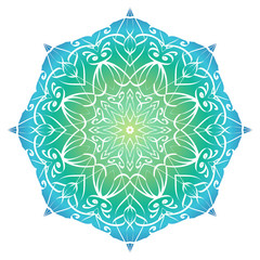 Vector mandala with a gradient background for your creativity