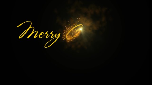 Merry Christmas and Happy New Year elegant text. ver.2 Alpha channel