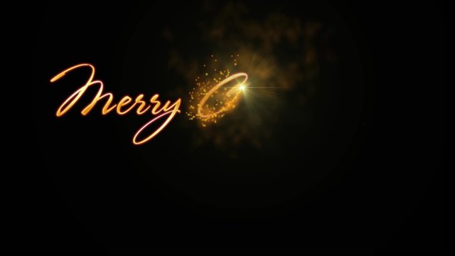 Merry Christmas and Happy New Year elegant text. ver.1 Alpha channel