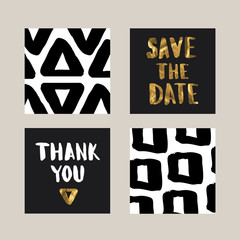 Cards with a trendy hipster print