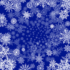 Vector background with snowflakes blue