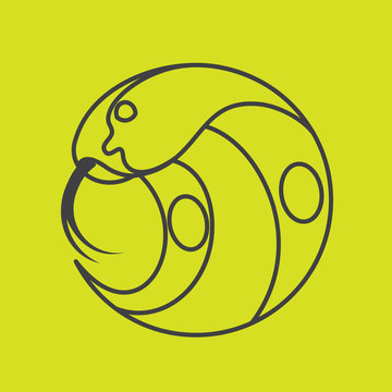 Cobra Snake head logo. Line art style.