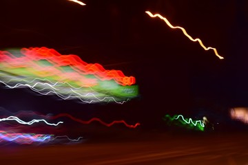 light trails of small town life.