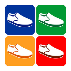 Sneaker Square Flat Icons