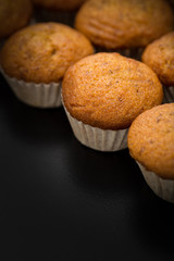 Muffin on Black Background