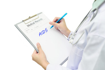 Medical record with AIDS disease