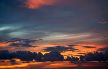 Sunset sky and cloud.