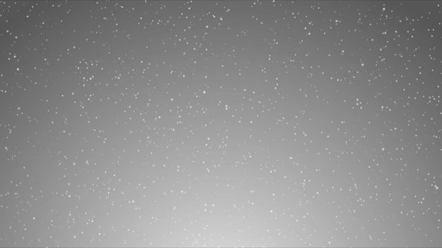 Seamless loop with ornamental snowflakes falling over a white and gray gradient background.