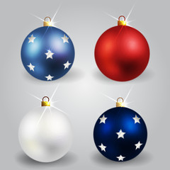Set of Christmas decorations for the Christmas tree.