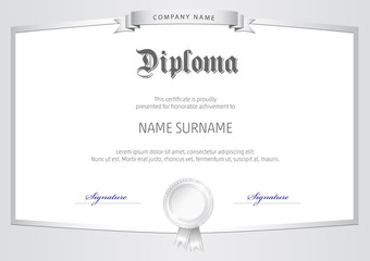 Certificate, Diploma of completion, vector design template