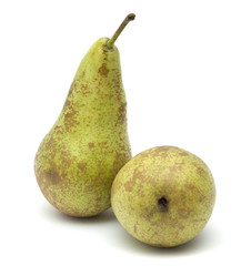 Conference pears isolated on white background