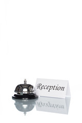 Hotel reception desk with Service bell