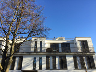 Facade of modern residential buildings