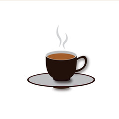 coffee cup icon vector hot drink isolated illustration