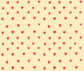 Hearts dots seamless pattern simple decoration
