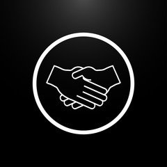 Handshake Partners logo on a black background