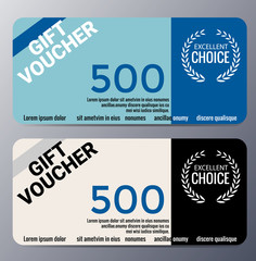 Gift voucher template with colorful modern style