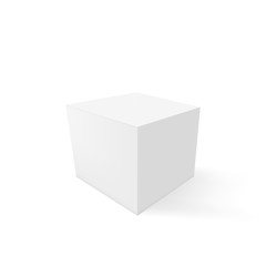Cube with shadow illustration for your design