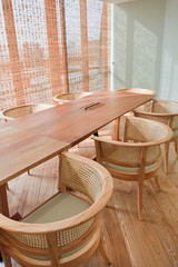 Tasteful wooden design interior